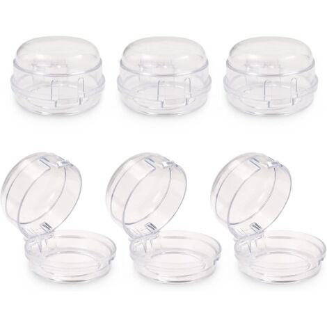 Lot de 6 housses de protection universs pour interrupteur de cuisinière à gaz avec ruban adhésif double face assorti pour brûleurs à gaz (transparent) (1/5)