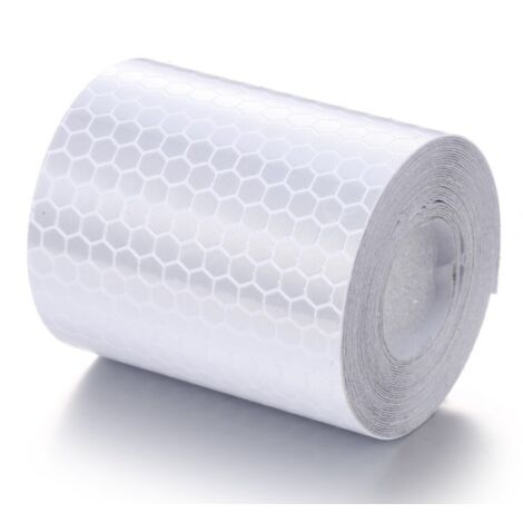 Blanc 5cm 3M pour coller et couper - ruban réfléchissant résistant aux intempéries - ruban adhésif d'avertissement, réfléchissant et auto - adhésif - marquage sécurisé