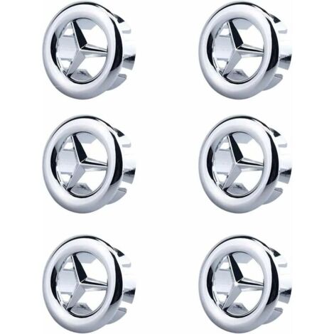 6 Pièces Anneau de Débordement d'évier,Cuisine Trop Plein Rond Couvercle,Trop Plein d'Évier Garniture de Trou,Pour Lavabo,Salle de Bain,Cuisine(Argent) (1/4)