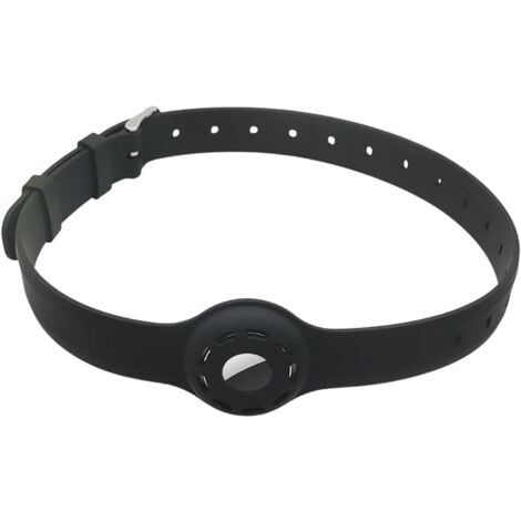 Collier Chat Anti Étranglement en Silicone Réglable pour Air Tag pour chat AirTag I Collier pour chat avec fermeture de sécurité I compatible avec Apple AirTag I Bracelet en silicone noir