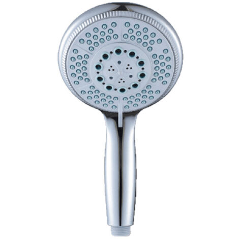 Pommeau de douche à main avec 5 buses - Réglable - Fonction de pommeau de douche haute pression - Chrome ABS - Pommeau de douche avec buses en silicone autonettoyantes et poignée ergonomique (1/5)
