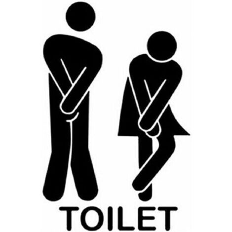 Autocollant WC - Amovible bricolage Décor - Wall Stickers Home Decor Living Room Feather Wall Sticker Amovible Mignon Homme Femme Salle D'Eau WC Toilettes Autocollant Bricolage DéCor (1/3)