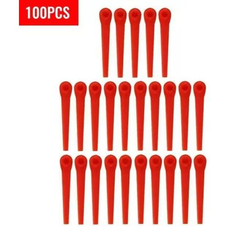 100x lames en plastique lames de remplacement pour jardina tondeuse d’herbe 18 / 23r (100pcs) (1/4)
