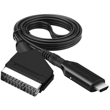 Câble péritel vers HDMI-Adaptateur péritel vers HDMI-Convertisseur audio vidéo péritel tout en un vers HDMI 1080p/720p (1/5)