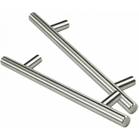 10PCS Poignée Bâton De Porte T- Bar Cuisine Porte Meuble Poignées Acier Inoxydable - Entraxe 96 mm (1/4)