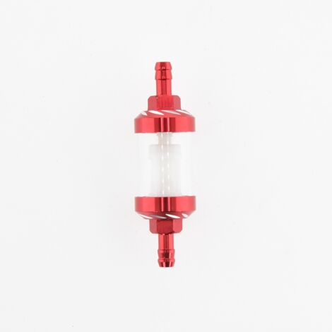 (Rouge)Filtre à Essence Universel pour Moteur à PéTrole Brut en Verre Chromé, Essence 5/16 Pouces, 8 Mm,pour Motos (1/5)