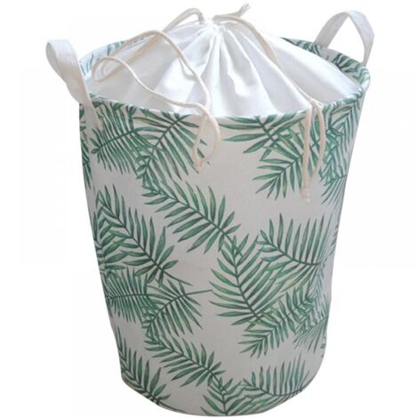 Panier à linge indépendant avec grand cordon de serrage, couvercle, panier de rangement à linge pliable avec poignée (1/5)
