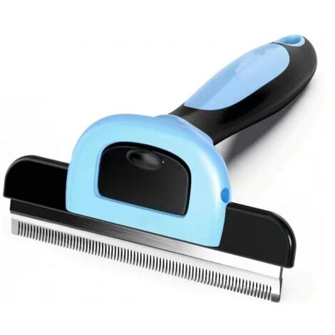 bleu Brosse pour Chien & Chat Brosse de Toilettage, Outil de Brossage Professionnel et Peigne de Toilettage pour Toutes Races de Chiens, Chats avec Poils Courts ou Longs, Moyen et Grand (1/5)