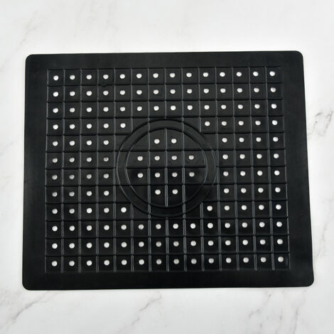 noir Lot de 2 tapis de protection pour évier de cuisine en caoutchouc antidérapant durable, facile à nettoyer et à couper soi-même.
