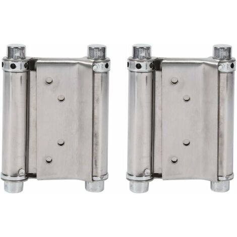 2Pcs Charnières À Ressort Double Action en Acier Inox Charnières de Porte de Saloon Gond Porte Battante, Capacité de Charge Jusqu'à 15 Kg (1/5)