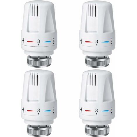 4 PCS Tête Thermostatique Radiateur, Tête Thermostat Radiateur TRV M30 x 1,5, Vanne Thermostatique Radiateur, Vannes de Radiateur de Radiateur pour Système de Chauffage pour Maison et Bureau (1/5)