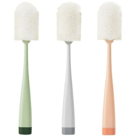 Lave-bouteille à long manche nettoyant pour brosse à bouteille détachable tasse épurateur lavage éponge brosse de nettoyage cuisine outils de nettoyage 1pc (vert)