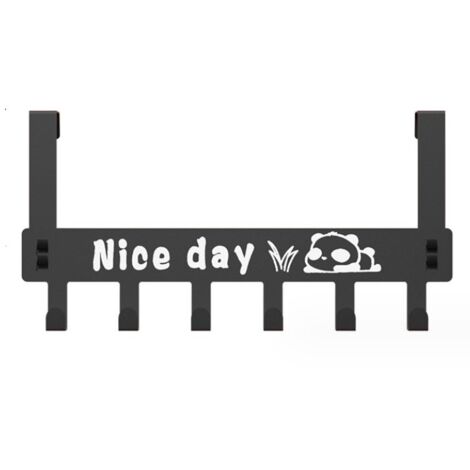 (noir) Patère de Porte à Suspendre, 2 Pièces Patère Porte à Suspendre Chambre, Patère Porte à Suspendre Organisateur, pour la Maison Cuisine Salle de Bain Manteau Serviette Vêtements Peignoir (1/5)