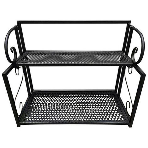 AlwaysH Shower Storage Shelf, Two Tier Iron Shelf Organizer Basket, Basket Under Shelf Storage Basket for Kitchen Cupboards, Cabinets, Shelves, Base Cabinets, for Bathroom (1/5)