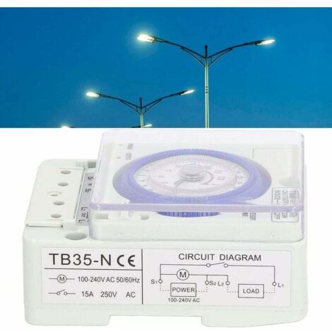 Interrupteur Minuterie Programmable 24h 220V - Relais Mécanique Pour Rail DIN - Neuf