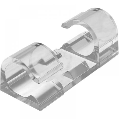 Clips Câbles, 60pcs Clips Rangement avec Coussinets Auto-adhésifs Puissants, Clips de Fixation Ronds en Plastique, Transparent (1/5)