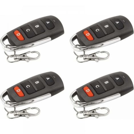 (4PCS) Clonage télécommande porte-clés,Porte de garage de remplacement universel portail électrique,Télécommandes originales pour véhicules Verrouillage central, Portes de garage (1/5)