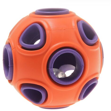 (violet  Ball with LED) 8cm Rolin Roly Balle de Chien LED Balle Jouet pour Chien Balle Lumineuse Rebondissante Interactive avec Clignotant élastique Dog Ball LED Jouet pour Chien à Paillettes (1/5)
