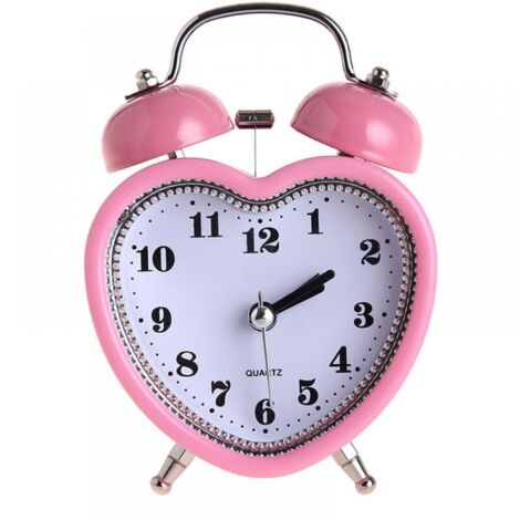 Amour créatif sonnerie réveil muet avec veilleuse cadeau personnalisé réveil (1/5)