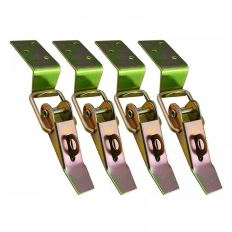 Fermoir a Levier 4 Pièces Fermeture à Ressort Loquet Bascule Petit Verrou de Tension Serrure à Pression Serrure à Levier Serrure de Bote Fermoir en Acier Inoxydable pour Coffret Bote (1/5)
