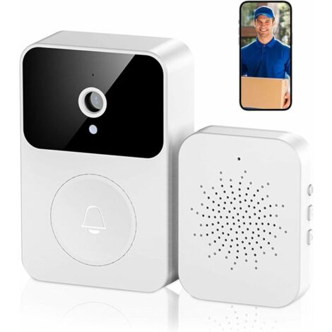 Caméra de sonnette vidéo intelligente, sonnette vidéo sans fil, téléphone domestique, sonnette, appel bidirectionnel, y compris le contrôle de l'application de sonnerie intérieure (1/5)