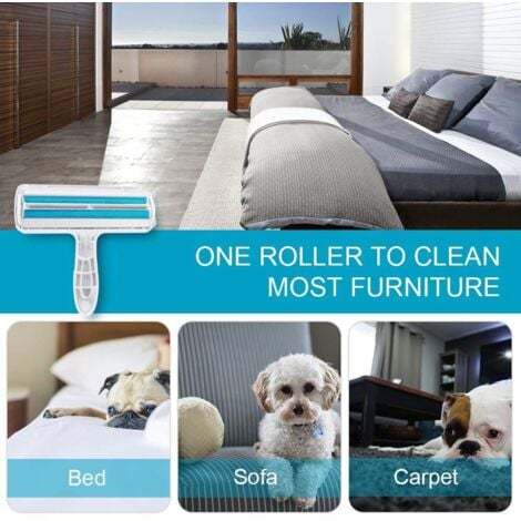 Brosse Anti Poils Animaux,Brosse Ramasse et Enlève Poils,Brosse de Nettoyage Magique Réutilisable pour Chien, Chat, Vêtements, Coussin, Canapé, Voiture, Lit