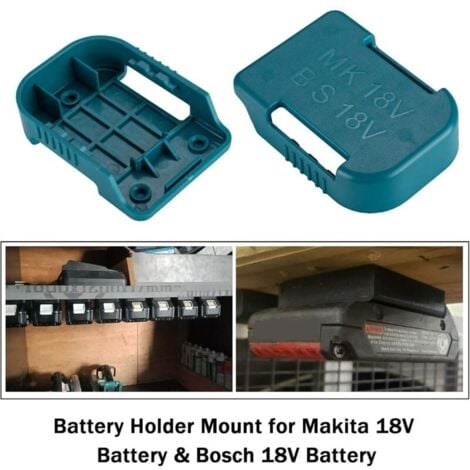 Lot de 5 supports de batterie pour batterie Makita 18 V, également pour support de batterie Bosch 18 V, compatible avec les batteries BL1830 BL1840 BL1850 BL1860 BAT609 BAT622