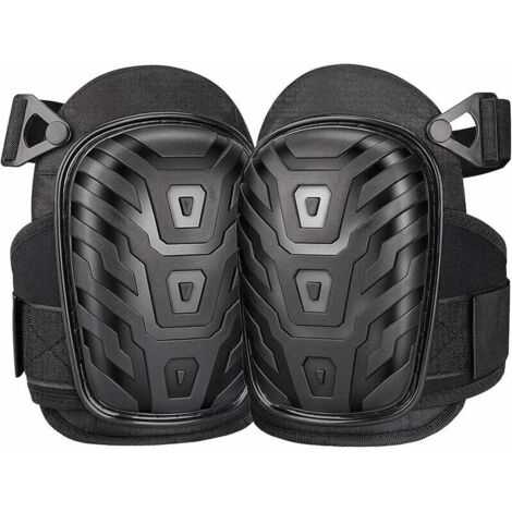Genouillères professionns, genouillères pour travailler avec des genouillères en gel très résistantes, doubles sangles antidérapantes et clips réglables faciles à fixer