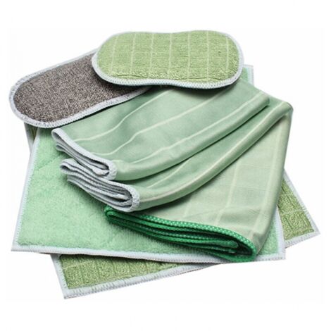 Lot de 6 Chiffon Bambou Microfibre pour Vitres Miroirs Carreaux Carrosserie Microfibre Bambou Vitre Ménage Salle de Bain (1/5)