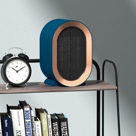 Chauffage soufflant de salle de bain Mini chauffage d'appoint Chauffage soufflant portable en céramique Silencieux électrique Chauffages électriques mobiles pour la maison et le petit bureau 1200W