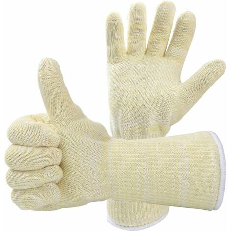 1 Paire Gants de Barbecue Gant Anti-Chaleur Taille Univers Grill - Gants de Cuisines Résiste Jusqu'à 500°C Gants de Four pour BBQ, Grillades, Cuisson au Four, Cheminée, Gants de Soudeur