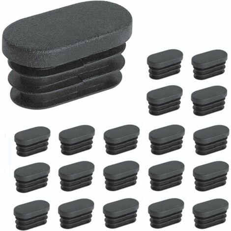 Embouts en plastique pour pieds de meubles Embouts ovales pour pieds de chaises Embouts en plastique pour pieds de meubles Embouts ovales pour chaises de trampoline 20 pièces (15x30mm)