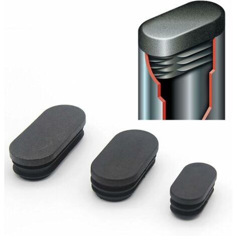 Embouts en plastique pour pieds de meubles Embouts ovales pour pieds de chaises Embouts en plastique pour pieds de meubles Embouts ovales pour chaises de trampoline 20 pièces (15x30mm)