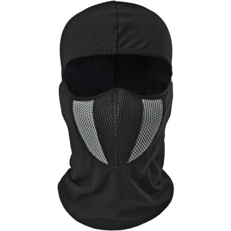 Multifonction Ultra léger,Cagoule Respirante Coupe-Vent Masque Cache-Cou Anti Poussière/Froid,Femme Homme Casques élastique Tour de Cou pour Randonnée Moto Vélo Tactique Escalade（Gris）