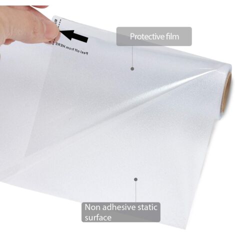 Film pour fenêtre antireflet Film occultant Film pour fenêtre anti-UV Film pour fenêtre opaque Film pour fenêtre délavé Effet statique de la vitre Salle de bain Bureau Maison 30 x 200 cm