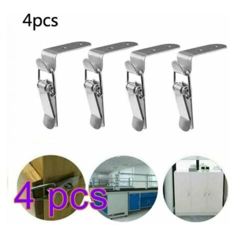 8PCS Fermeture à bascule,Fermeture a Levier Fermeture à Ressort Loquet Bascule en Acier Inoxydable Pour Coffre à Outils,Levier de verrouillage,Tiroir,boîte à outils, placard, armoire, boîte (8PCS)