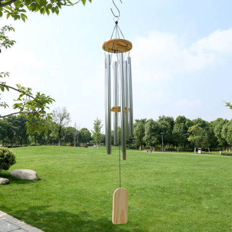 Carillon à Vent de Jardin, Carillons éoliens, Carillons de Vent pour extérieur, Bells Carillon éolien Cloches, phe ,Tube en Aluminium en Bois Massif Carillons éoliens pour Patio Maison décoration (1/5)