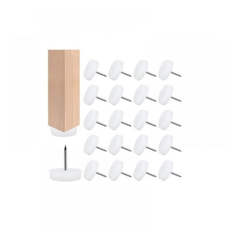 50x 20mm Patin Chaise de Plastique Patins Glisseurs pour Meubles Protection Pied de Chaise (1/5)