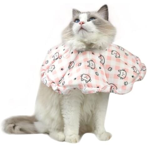 S Tour de cou 12-25 cm Collier pour chat anti-léchage réglable Collier pour chat souple Collier de protection réglable, adapté aux chats après une intervention chirurgicale et des blessures