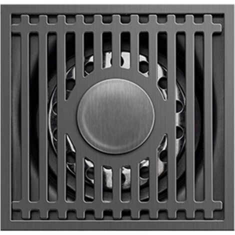 Taille 10 x 10 CM-Grey Siphon de Sol Acier Lnoxydable Carrépour e Machine à Laver en Anti-Odeur,Anti-Encrassement,Salle de Bain Douche Siphon de Sol avec Couvercle Amovible (1/5)