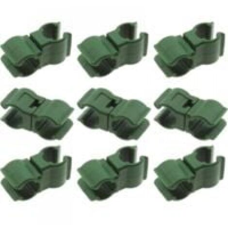 Lot de 50 connecteurs de treillis pour plantes grimpantes en rotin - Pour jardin, verger, cage à tomates (11 mm) (1/5)