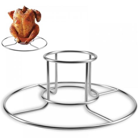 rôtissage de poulet et de dinde pour fumoir et gril, support de poulet en acier inoxydable, accessoires de barbecue lavables au lave-vaisselle (1/5)