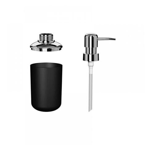 (Black) 4 Pieces Plastic Bathroom Accessories Set, Bath Toilet Brush Accessory Set with Toothbrush Holder, Toothbrush Cup
