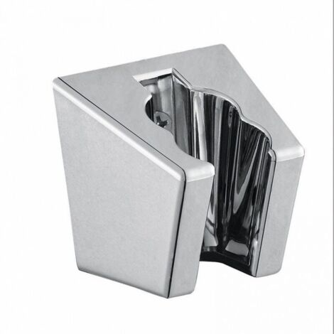 (silver,4.53cm) 2pcs Universal Shower Holder, Wall Mounted Shower Bracket, Easy Installation, Double Card Slot Shower Head Holder (1/5)