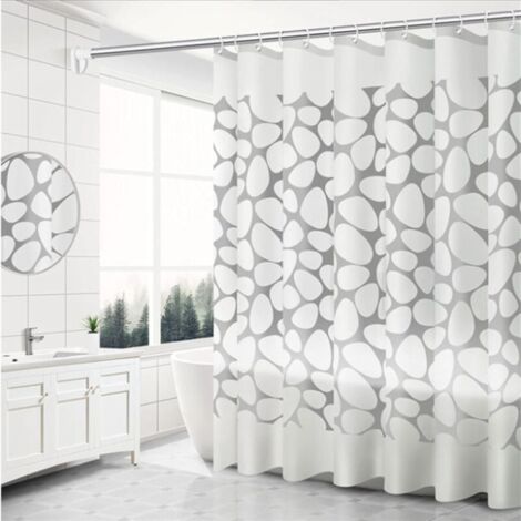 180 x 200 cm (cobblestone) Shower Curtains, Bathroom Curtain, Thick Waterproof Fabric Curtains, Waterproof and Anti-mold Fabric Bath Curtain (1/5)