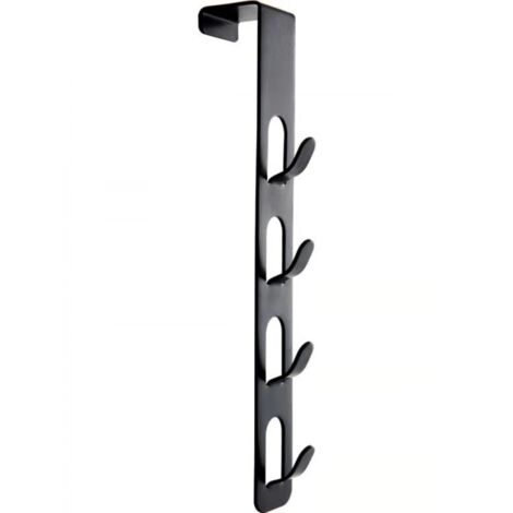 (Black)2 Pack Over the Door Coat Rack, Over the Door Coat Hook with 4 Hooks, No Drilling Coat Rack, Over the Door Coat Rack for Storage, Jackets, Robes, Handbags and More (1/5)