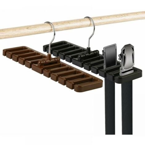 2 Pcs Tie Rack Hanger Belt Holder Hook Closet Organizer sale