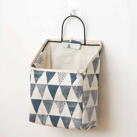 382211cm 1pc Cotton Linen Wall Mounted Magazine Rack-Wall Mounted-For Books-For Living Room (1/5)