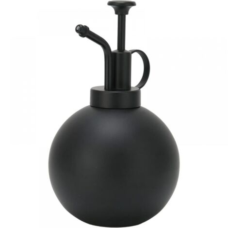 (Black) Small Watering Can for Indoor Plant, 500ml Stainless Steel Watering Pot Vintage Hand Press Spray Bottle Garden Balcony Accessory (1/5)