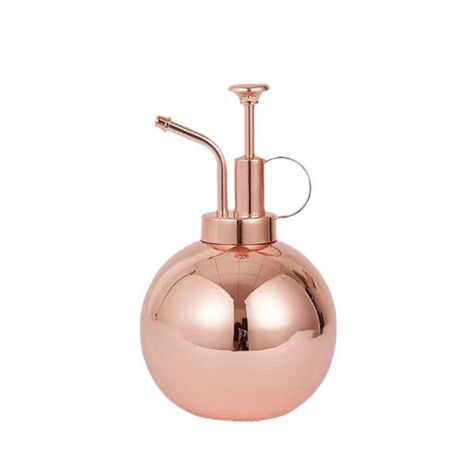 (Rose Gold) Small Watering Can for Indoor Plant, 500ml Stainless Steel Watering Pot Vintage Hand Press Spray Bottle Garden Balcony Accessory (1/5)